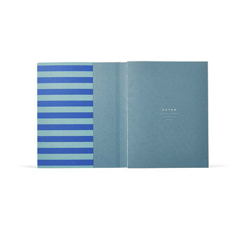 NOTEM STUDIO Notebook &quot;Uma&quot; Medium Blue Stripe