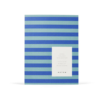 NOTEM STUDIO Notebook &quot;Uma&quot; Medium Blue Stripe