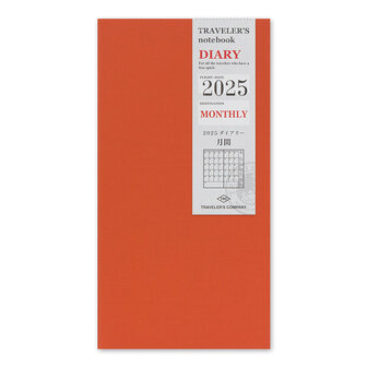 Traveler&#039;s notebook - 2025 Monthly Diary regular size