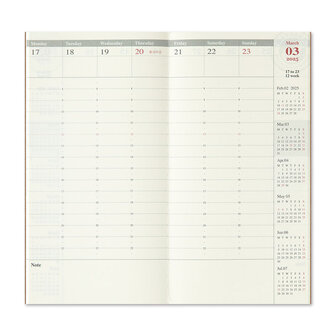 Traveler&#039;s notebook - 2025 Weekly Vertical Diary regular size