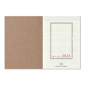 Traveler&#039;s notebook Passport Size Diary 2025 Weekly Jaaragenda