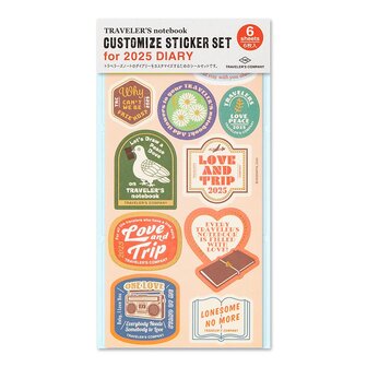 Traveler&#039;s notebook Diary 2025 customize Sticker Set 