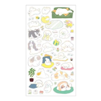 Midori stickervel Dogs Colour