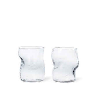 Ferm Living Dimple Glazen - set van 2