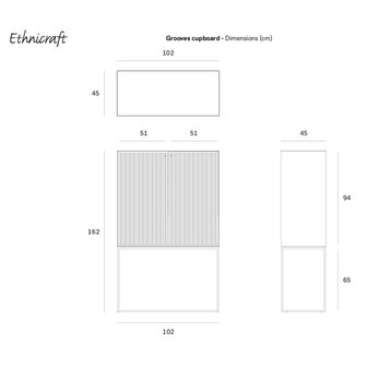 Ethnicraft Grooves Opbergkast