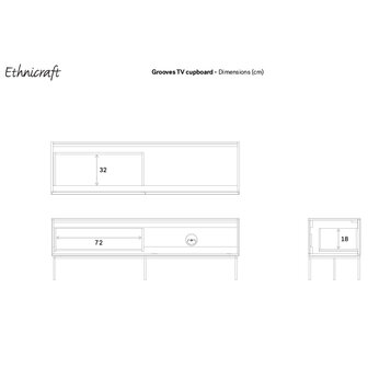 Ethnicraft Grooves Tv-meubel 162cm