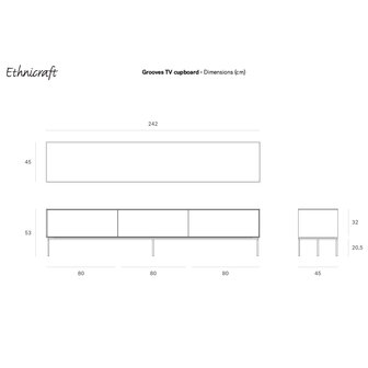 Ethnicraft Grooves Tv-meubel