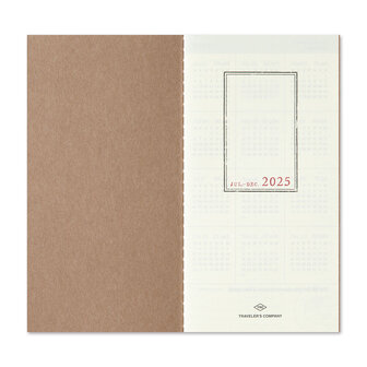 Traveler&#039;s notebook - 2025 Weekly Vertical Diary Juli-December