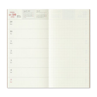 Traveler&#039;s notebook - 2025 Weekly and Memo Refill Juli-December