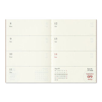 Traveler&#039;s notebook Passport Size Diary juli-december 2025 