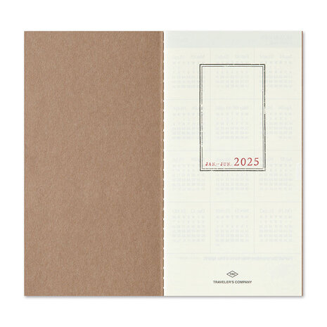 Traveler's notebook - 2025 Weekly and Memo Refill Jaaragenda