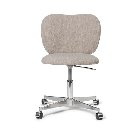 ferm living rico chair with castors soft boucle sand