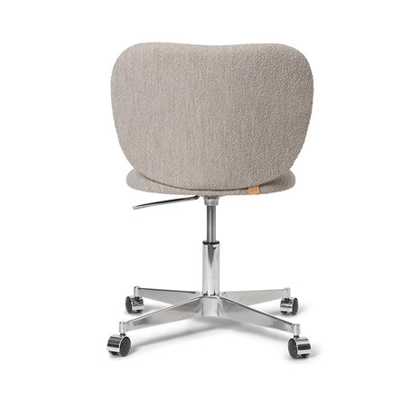 ferm living rico chair with castors soft boucle sand