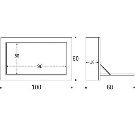 Ambivalenz Flapps Box wit 100 x 60 x 20 cm