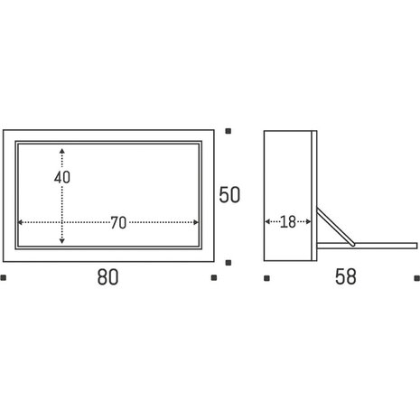 Ambivalenz Flapps Box 80 x 50 x 20 cm