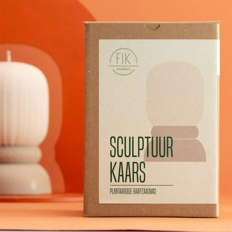 Fik Sculptuur kaars taupe