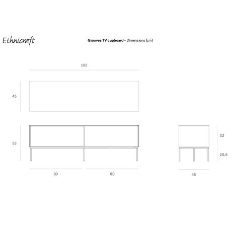 Ethnicraft Grooves Tv-meubel 162cm