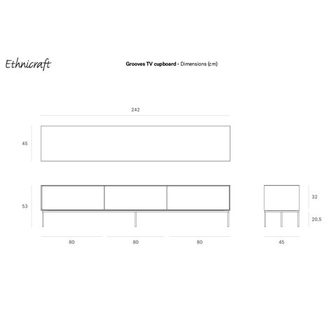 Ethnicraft Grooves Tv-meubel