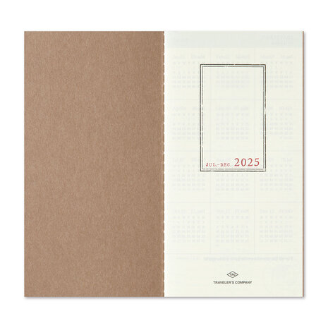 Traveler's notebook - 2025 Weekly Vertical Diary Juli-December