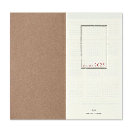 Traveler's notebook -  2025 Weekly and Memo Diary July-December