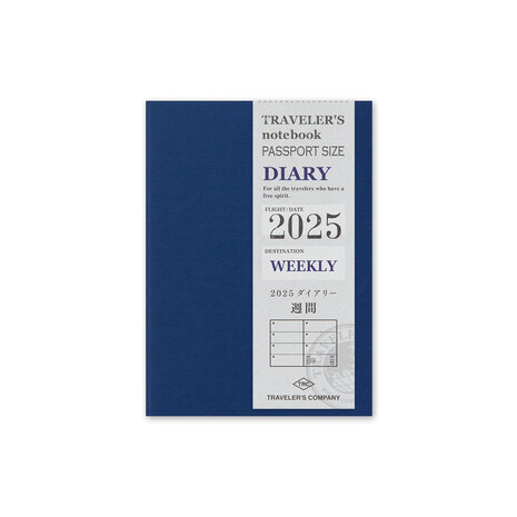 Traveler's notebook Passport Size Diary juli-december 2025 