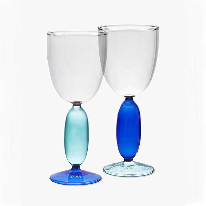 Puik Designs Crystal Drinking Glasses (Set of 2)